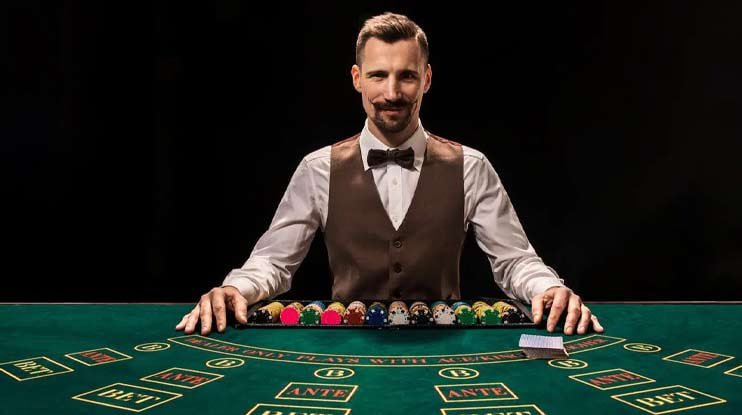Antarmuka aplikasi kasino mobile rusuntoto menampilkan menu sportsbook dan live-dealer
